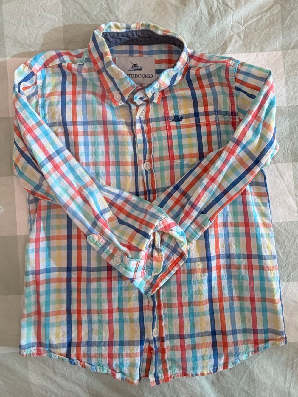 Boy’s Multicolor Plaid Button-Down Shirt